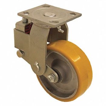 GRAINGER APPROVED Shock-Absorbing Plate Caster Swivel, 487H26