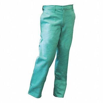 CHICAGO PROTECTIVE APPAREL Pants Waist 42 Inseam 32 Green Zipper, 487P77