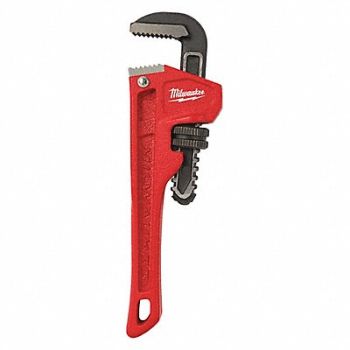 MILWAUKEE Pipe Wrench Ergonomic Serrated 6, 487R34