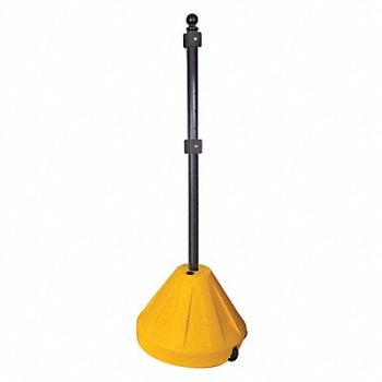ACCREDO SAFETY Sign Base w/Post 4 ft Post L, 488D08