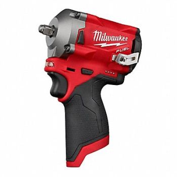 MILWAUKEE Impact Wrench Cordless Compact 12VDC, 488D99