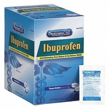 GRAINGER APPROVED Pain Relief Tablet 125 x 2 200mg PK250, 488G46