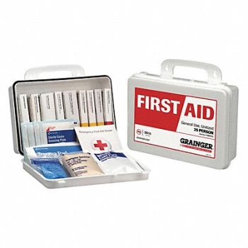 GRAINGER APPROVED First Aid Kit General Purpose Plastic, 488G50