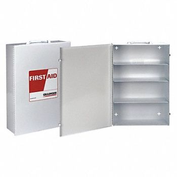 GRAINGER APPROVED Empty First Aid Cabinet Wall Mount White, 488G56
