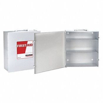 GRAINGER APPROVED Empty First Aid Cabinet Wall Mount White, 488G57