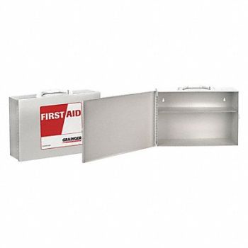 GRAINGER APPROVED Empty First Aid Cabinet Wall Mount White, 488G58