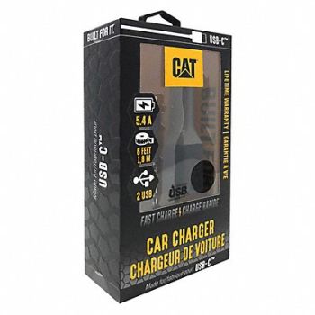 CAT USB Car Charger Charges Up To 3 Devices, 488H47