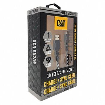 USB Cable 2.0 Specification 10 ft L Blk, 488H51