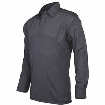 TRU-SPEC Defender Shirt 2XL Sz Black Long Sleeve, 488P22