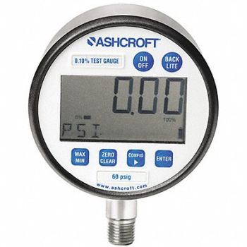 ASHCROFT K4552 Pressure Gauge 3 Dial Size Silver Case, 488Y60