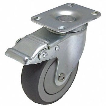 GRAINGER APPROVED NSF-Listed Plate Caster Swivel 275 lb., 488Z82