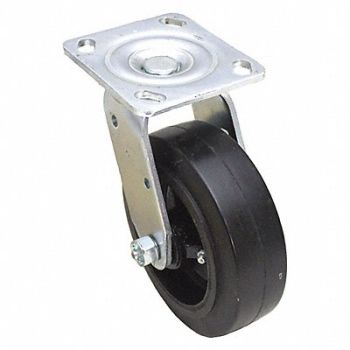 GRAINGER APPROVED NSF-Listed Plate Caster Swivel 600 lb., 488Z89