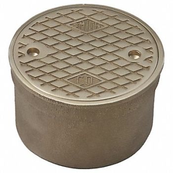 JAY R. SMITH MFG. CO Floor Cleanout 3 in H Nickel Bronze, 45DT58