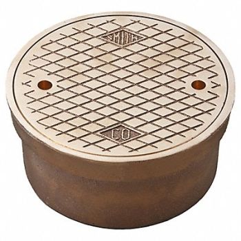 JAY R. SMITH MFG. CO Floor Cleanout Polished Bronze, 45DT61