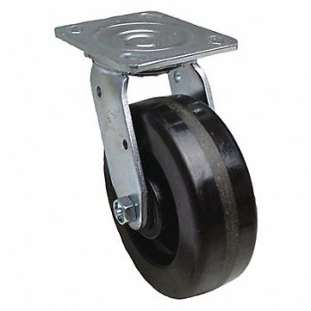 GRAINGER APPROVED NSF-Listed Plate Caster Swivel 1250 lb., 489A09