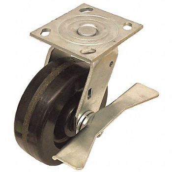 GRAINGER APPROVED NSF-Listed Plate Caster Swivel 1250 lb., 489A10