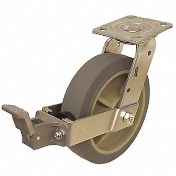 GRAINGER APPROVED NSF-Listed Plate Caster Swivel 600 lb., 489A13
