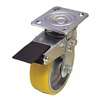 GRAINGER APPROVED NSF-Listed Plate Caster Swivel 1250 lb., 489A21