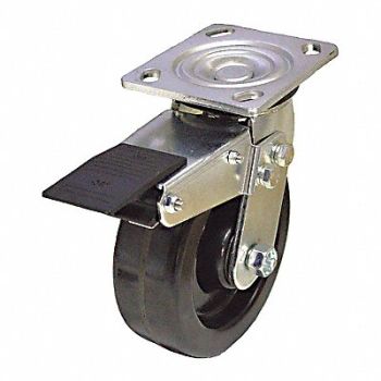 GRAINGER APPROVED NSF-Listed Plate Caster Swivel 1200 lb., 489A25