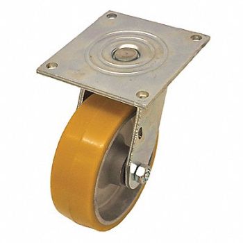 GRAINGER APPROVED NSF-Listed Plate Caster Swivel 1250 lb., 489A38