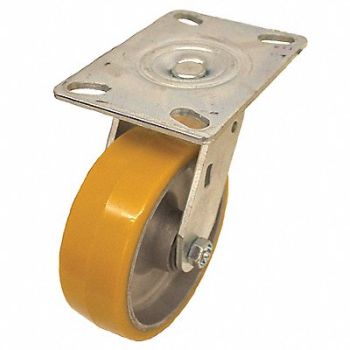 GRAINGER APPROVED NSF-Listed Plate Caster Swivel 1250 lb., 489A42