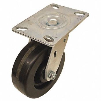 GRAINGER APPROVED NSF-Listed Plate Caster Swivel 1200 lb., 489A44