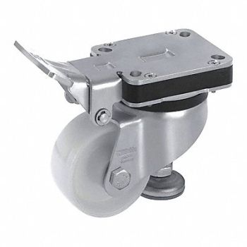 GRAINGER APPROVED Leveling Plate Caster Swivel 440 lb., 489A92