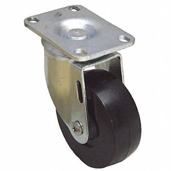 GRAINGER APPROVED NSF-Listed Plate Caster Swivel 175 lb., 489C24