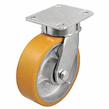 GRAINGER APPROVED Kingpinless Plate Caster Swivel 1200 lb., 489C70