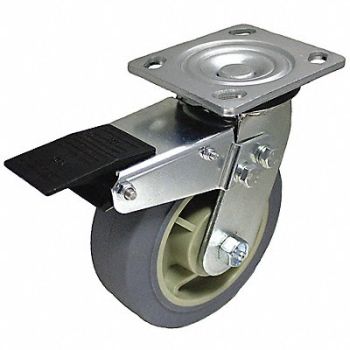 GRAINGER APPROVED NSF-Listed Plate Caster Swivel 300 lb., 489C76