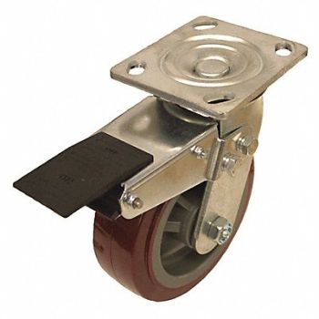 GRAINGER APPROVED NSF-Listed Plate Caster Swivel 770 lb., 489C89