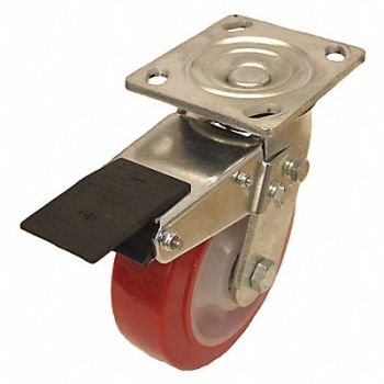 GRAINGER APPROVED NSF-Listed Plate Caster Swivel 770 lb., 489C93