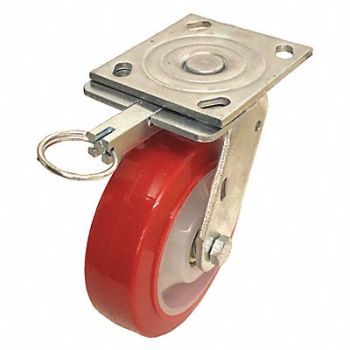 GRAINGER APPROVED NSF-Listed Plate Caster Swivel 770 lb., 489C94