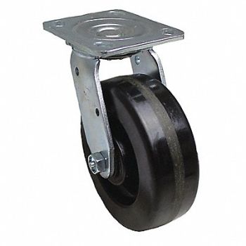 GRAINGER APPROVED NSF-Listed Plate Caster Swivel 800 lb., 489D61