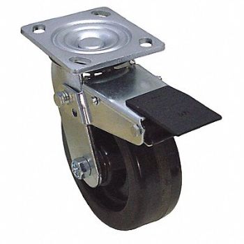 GRAINGER APPROVED NSF-Listed Plate Caster Swivel 1250 lb., 489A26