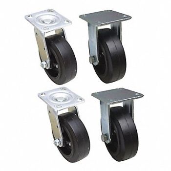 GRAINGER APPROVED NSF-Listed Plate Caster Swivel/Rigid, 489D05