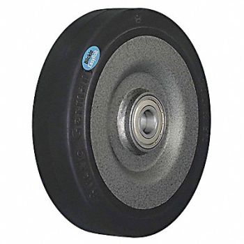 GRAINGER APPROVED RBBR Tread on Steel Core Wheel, 489D29