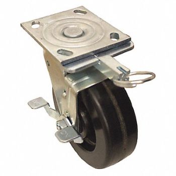 GRAINGER APPROVED NSF-Listed Plate Caster Swivel 800 lb., 489D62