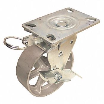 GRAINGER APPROVED NSF-Listed Plate Caster Swivel 700 lb., 489D76