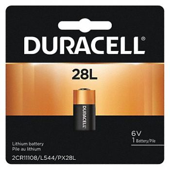 DURACELL Battery Lithium Size 28L 6VDC, 489D84