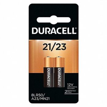 DURACELL Battery Alkaline Size 21/23 12VDC PK2, 489D85