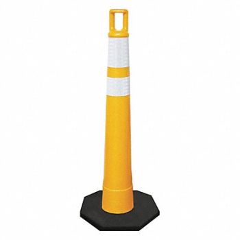 GRAINGER APPROVED Traffic Cone 42 Cone Height Yellow, 489J22