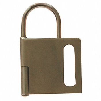BRADY Lockout Hasp Red Steel 4-1/2 L, 489L84