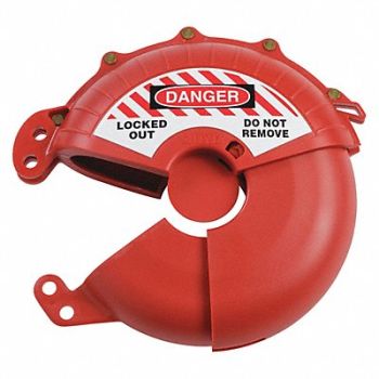 BRADY Gate Valve Lockout Red Plastic 3 H, 489M11