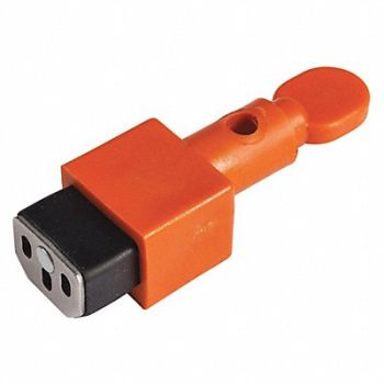BRADY Plug Lockout 1-1/4 W Nylon 3-7/16 L, 489M35