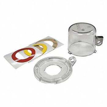 BRADY Push Button Lockout Clear 2-3/16 H, 489M40