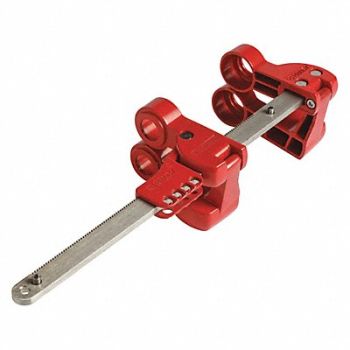 BRADY Blind Flange Lockout Device Red, 489M66