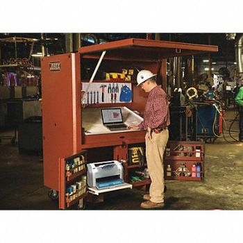 CRESCENT JOBOX Jobsite Cabinet 63 in Brown, 489N29