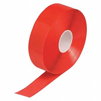 BRADY Floor Tape Red 3 inx100 ft Roll, 489N42