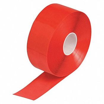 BRADY Floor Tape Red 4 inx100 ft Roll, 489N49